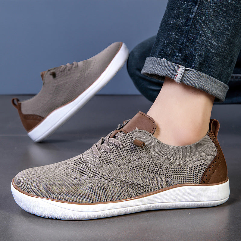 Men's Wide Toe Sports And Leisure Shoes With Mesh Face