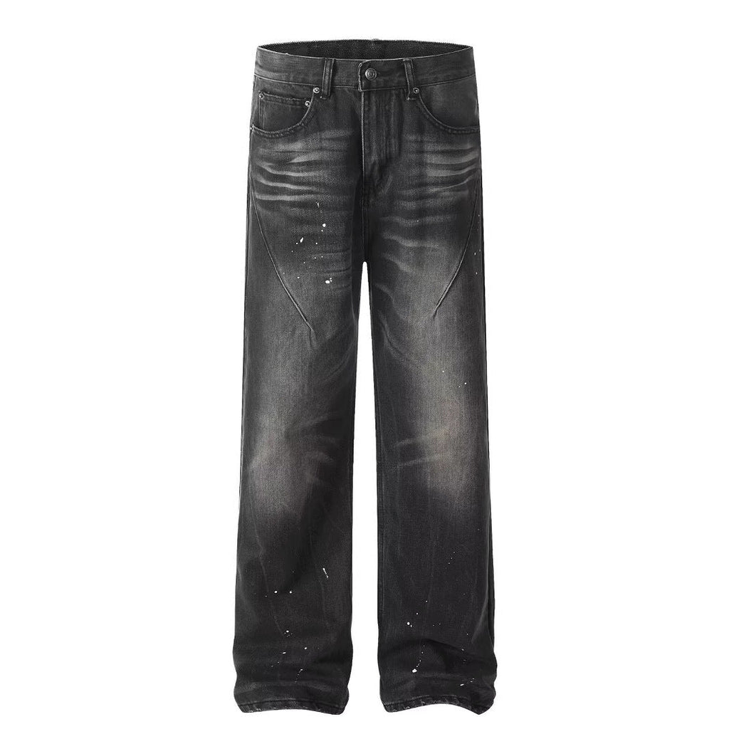 Washed Black Jeans Men's Retro Advanced