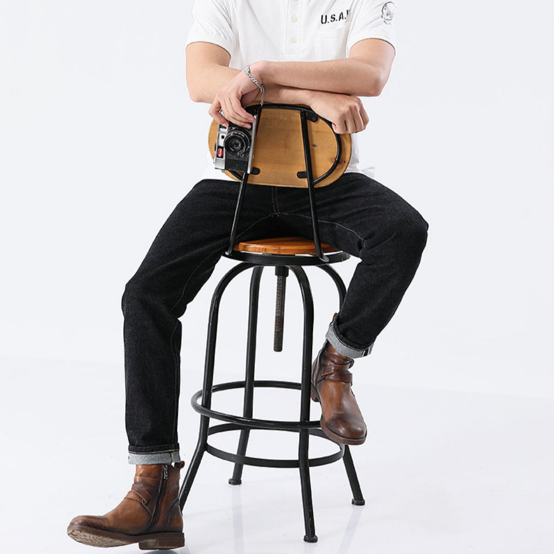 Heavy Primary Red Ear Slim Jeans