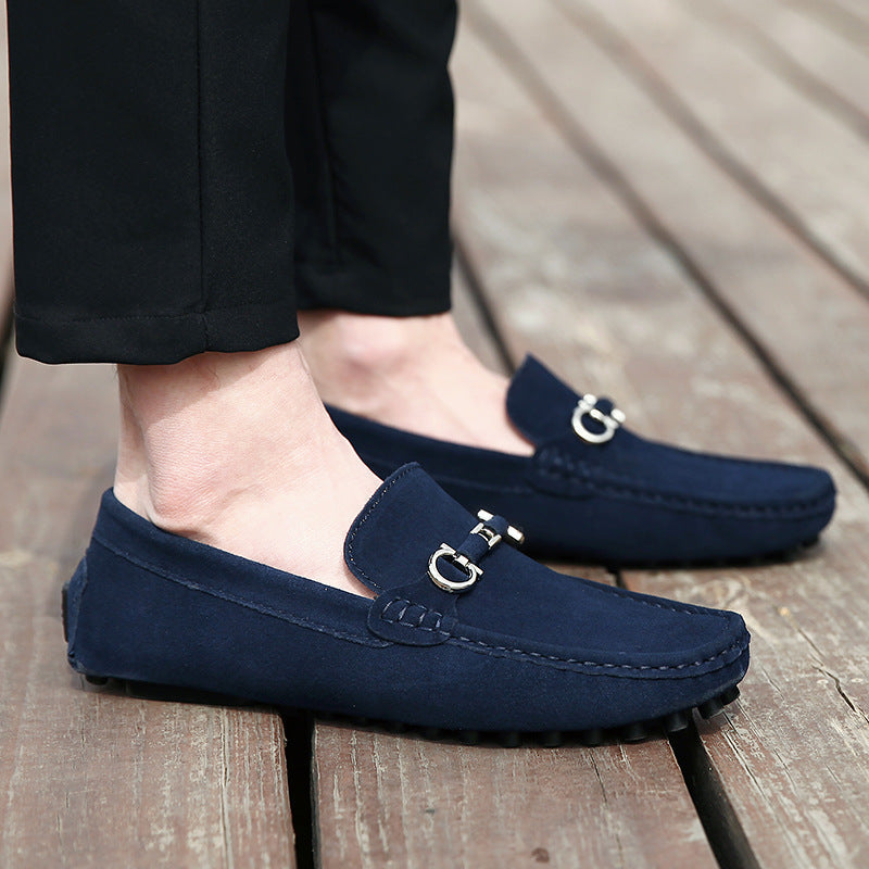 Men's Slip-on Cowhide Business Casual Leather Shoes