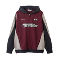 Retro Color Contrast Patchwork Letters Printed Hoodie