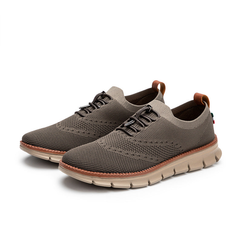 Summer New Dad Shoes British Style Trendy Running Breathable Mesh Surface Shoes