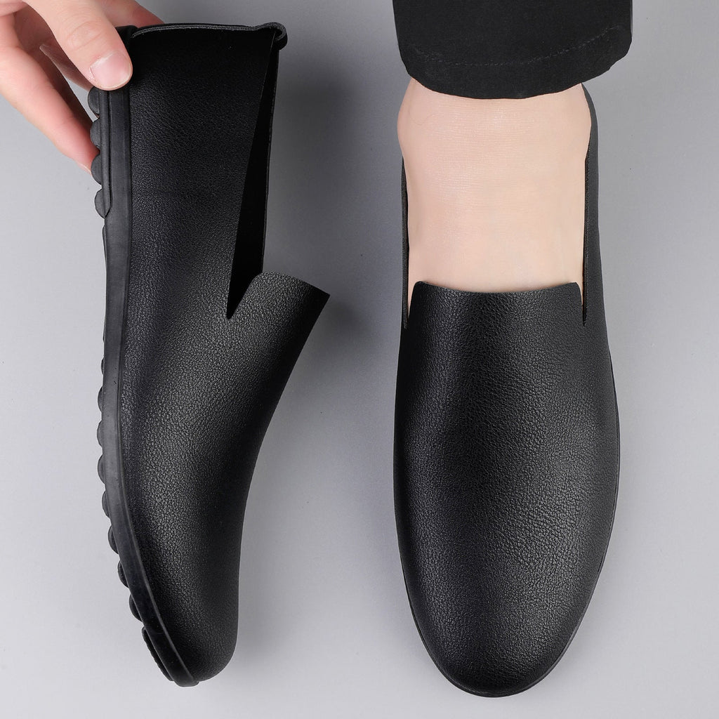 Men's Casual Leather Shoes Fashion Soft Gommino Low Top