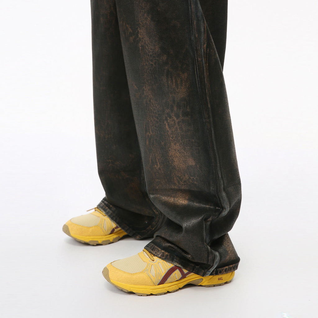 American Street Waste Soil Wind Reverse Pocket Personality Jeans Tide