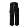Side Pocket Loose Mop Tooling Flared Casual Pants
