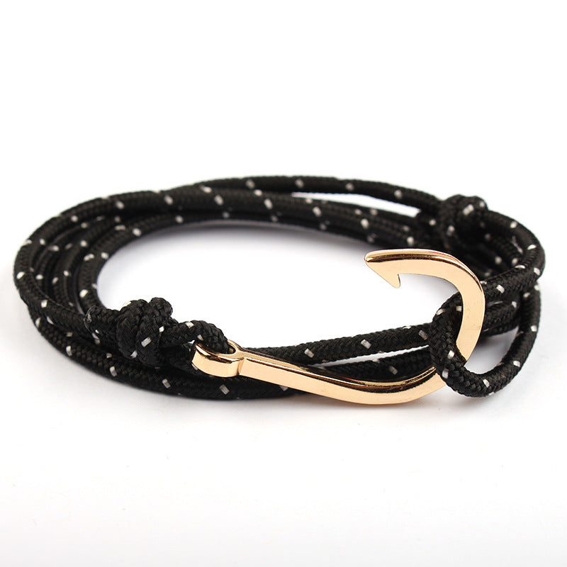 Adjustable Paracord Anchor Charm Bracelets