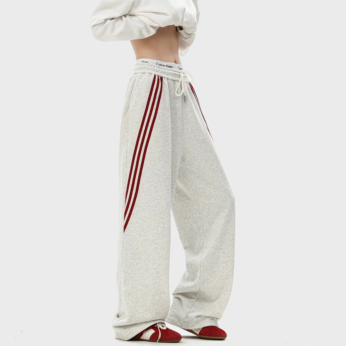 Trendy Brand Striped Men's Loose Straight-leg Casual Pants