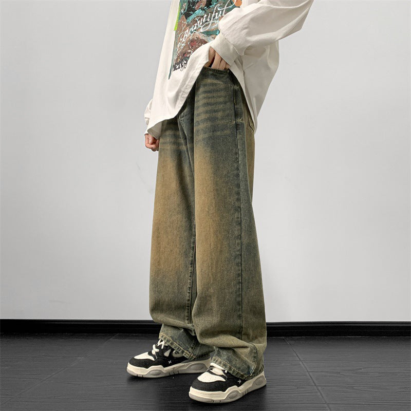 Mens Casual Straight-leg Workwear Pants