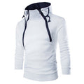 Double Zip Cardigan Contrast Hooded Jacket