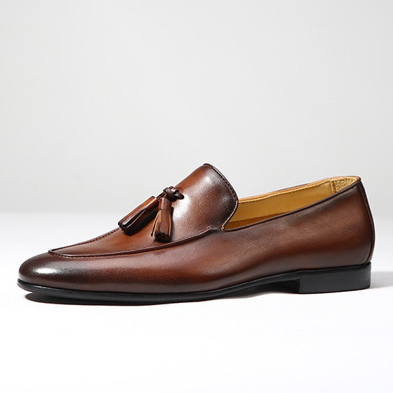 Men's Leather GOOD YEAR Tassel Summer Breathable Loafers