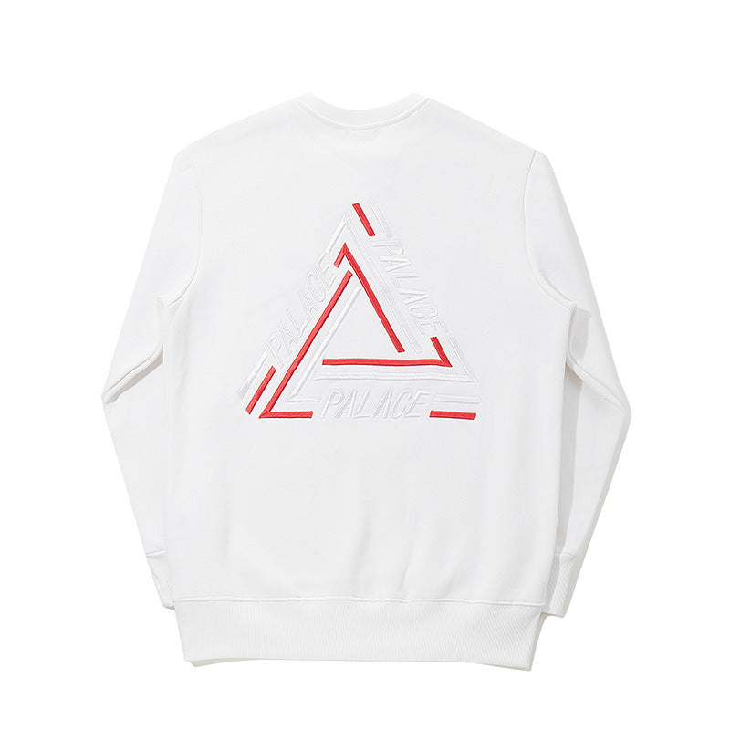 Round Neck Sweater Letter Embroidery Leisure