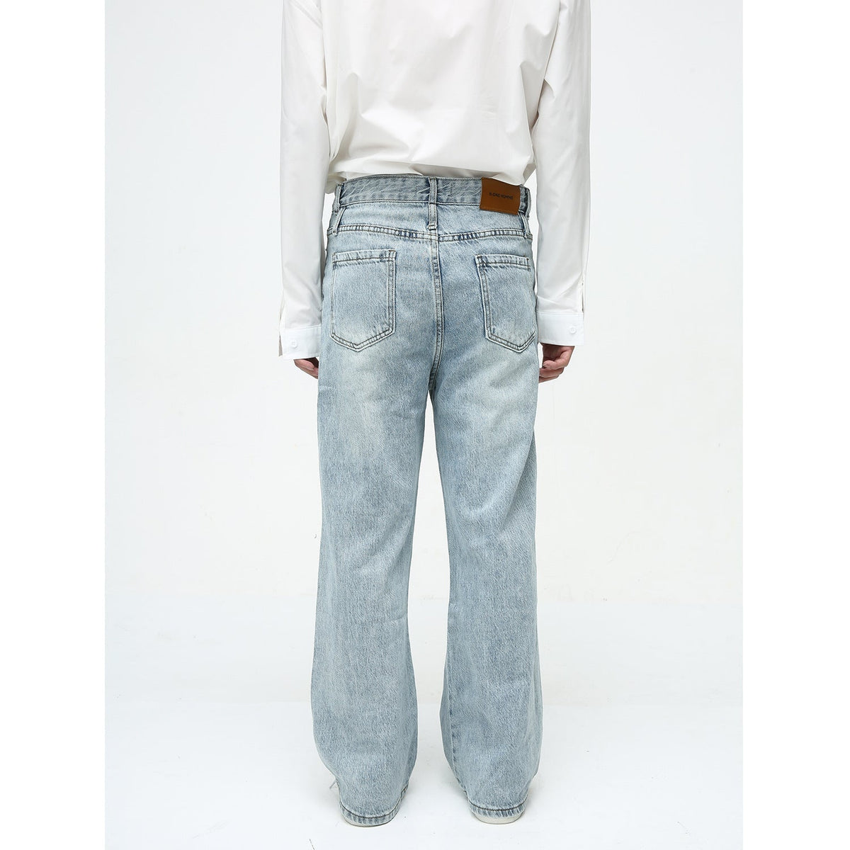 Men's American-style Retro Casual Worn Looking Washed-out Jeans