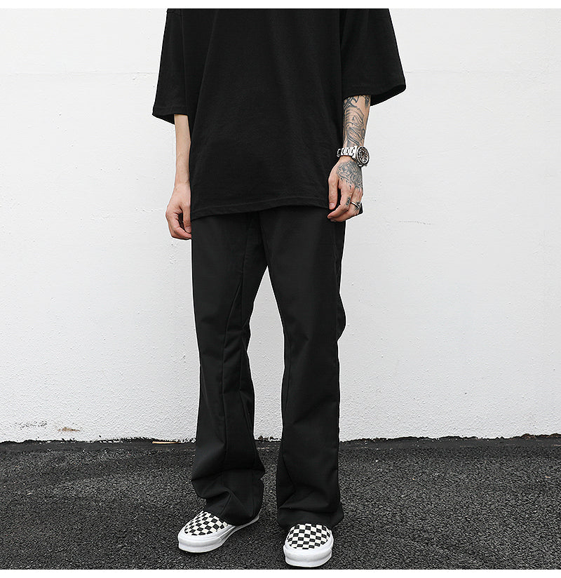 High street style drape flared trousers