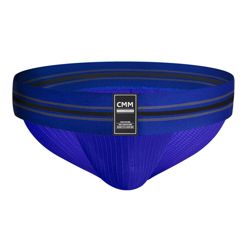 Men's Ultra-wide Waist High-cut High-elastic Rainbow Sports Underwear