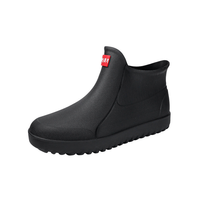 Men's Rain Shoes With Anti Slip Wear-resistant And Warm Sleeves