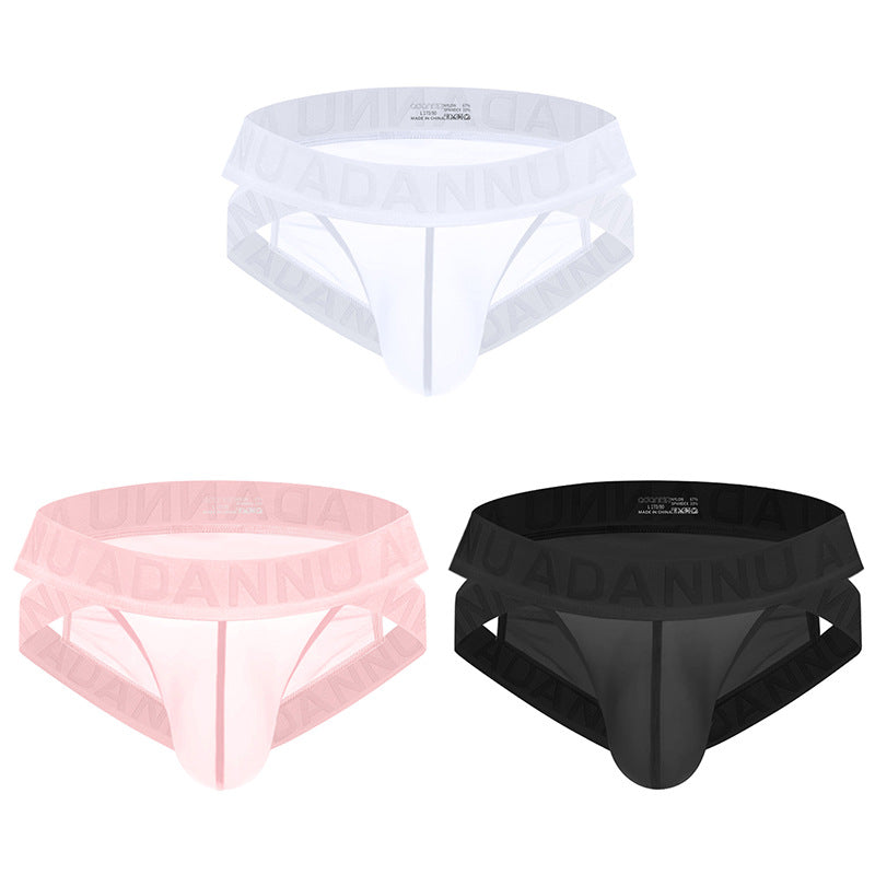 Single Layer See-through Underwear Men's Quick-drying Nylon Mesh Strap