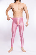 Glossy Silky Bodybuilding Ankle-length Pants