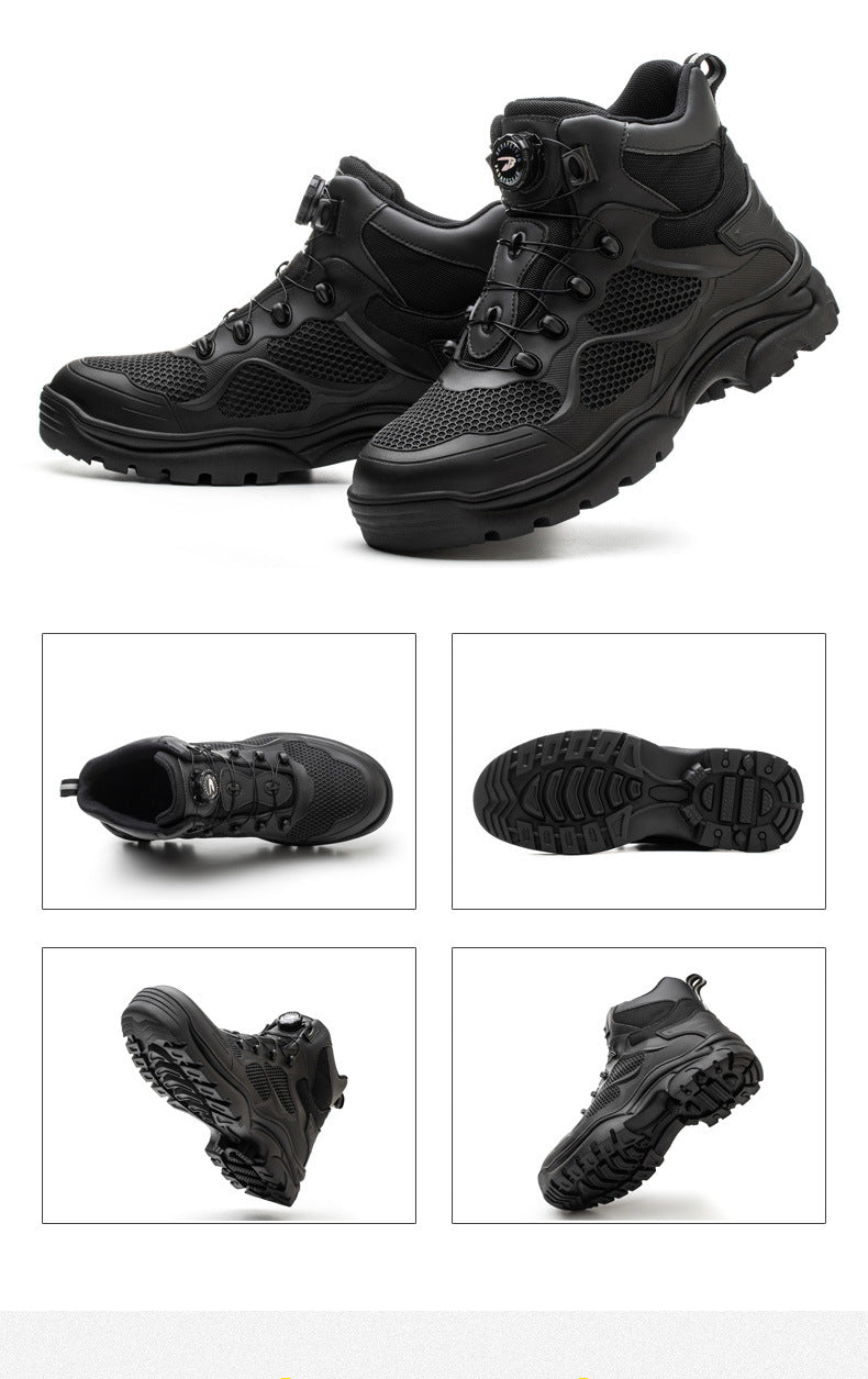 Summer Anti-smashing And Anti-penetration Men's Lightweight And Comfortable Labor Protection Shoes