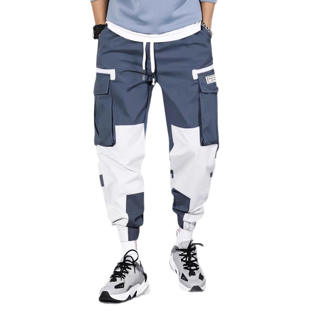 Men's Summer American Trendy Brand Multi-pocket Drawstring Casual Pants