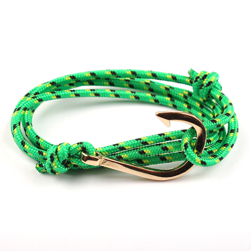 Adjustable Paracord Anchor Charm Bracelets