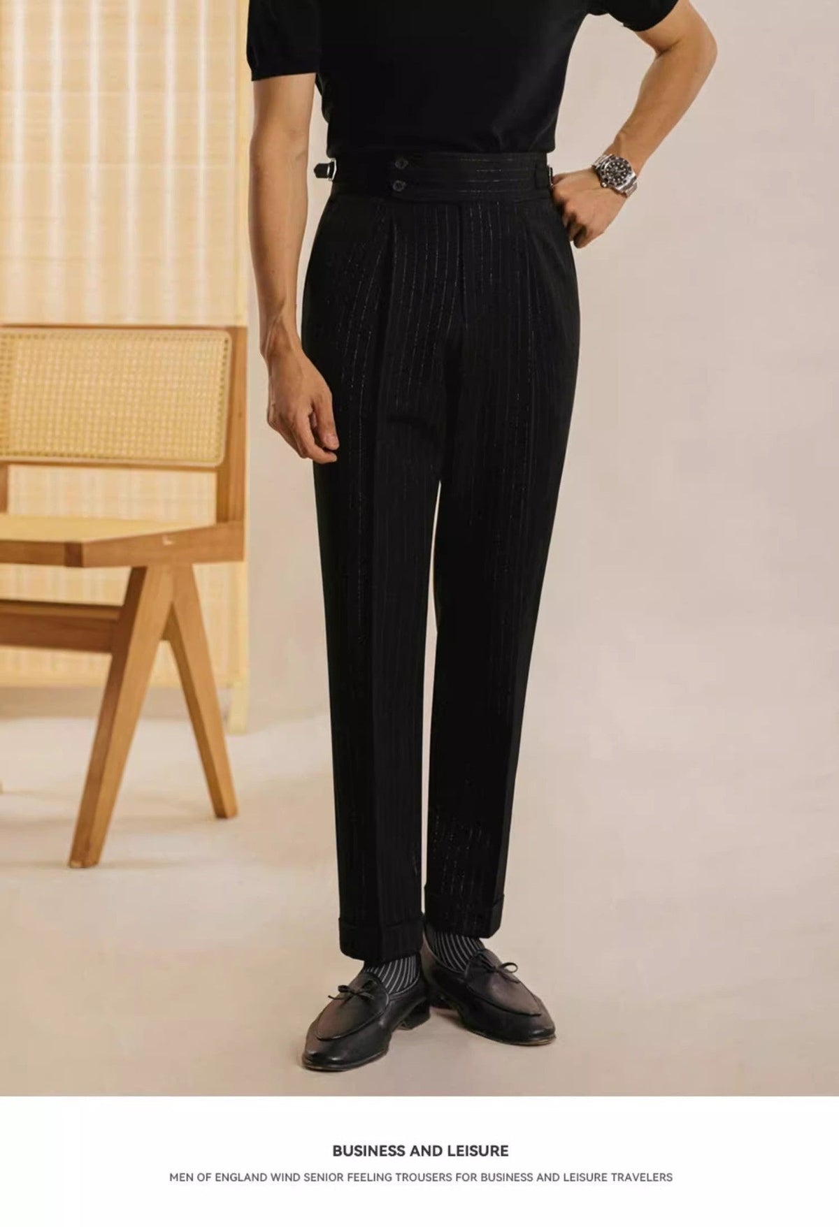 Men's Italian Naples High Waist Pants
