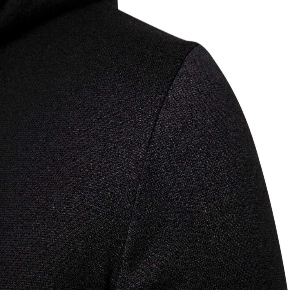 Men's Camouflage Stitching Solid Color Round Neck Sweater