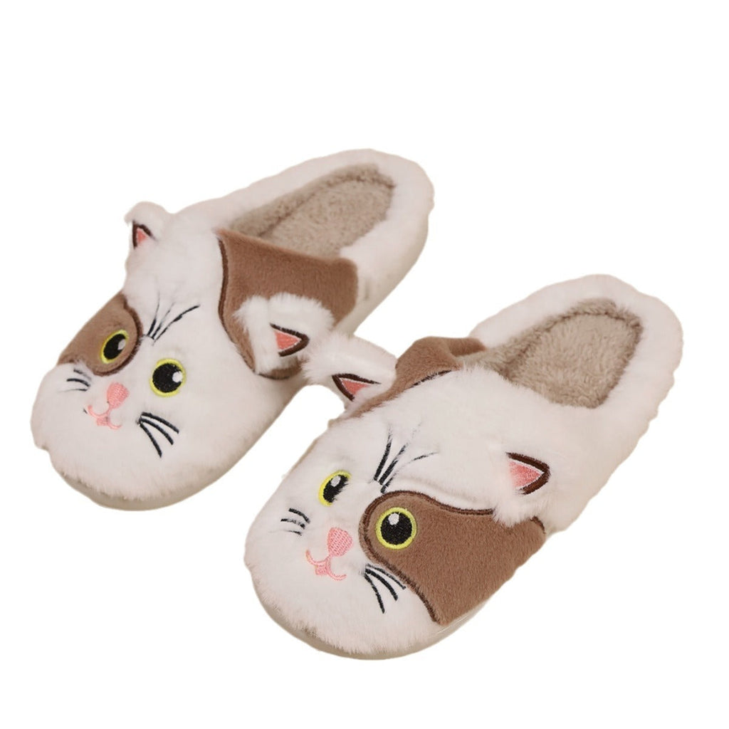 Kitty Fluffy Slippers Autumn And Winter Warm
