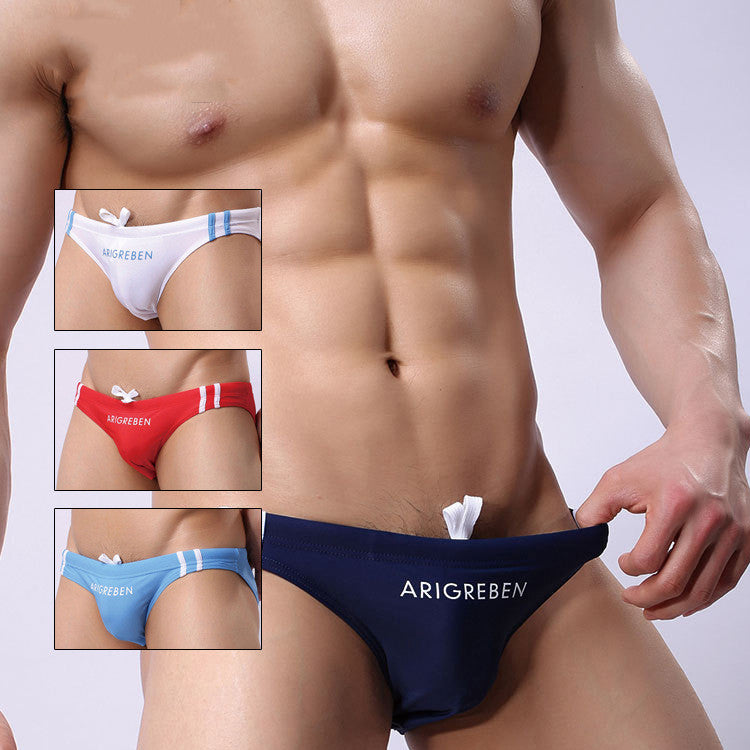 Simple And Fashionable Low Waist Triangle Men's Swimming Trunks