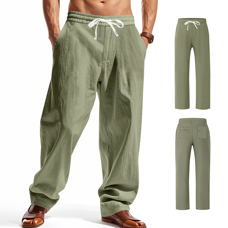 Linen Casual Pants Summer Thin Simple High Street