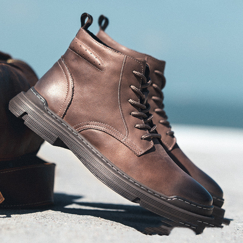 Autumn And Winter Martin New Trend Fashion Breathable Leather Boots