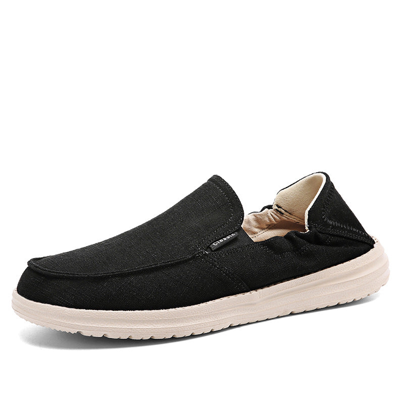Plus Size Men's Canvas Shoes One Pedal Loafer Cloth Shoes