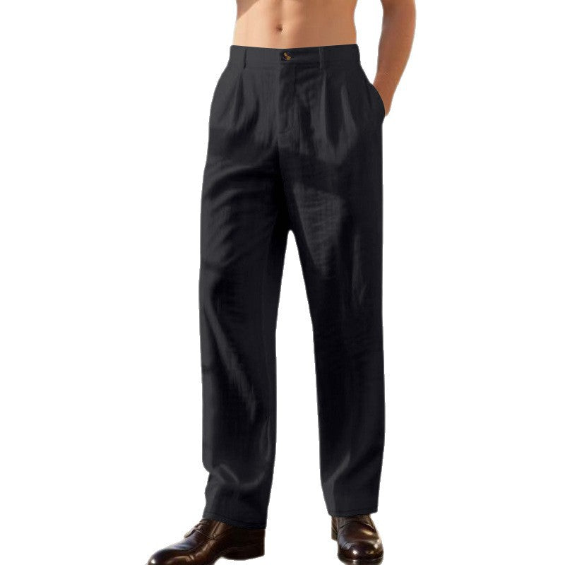 Thin Profile Loose Straight Business Suit Pants