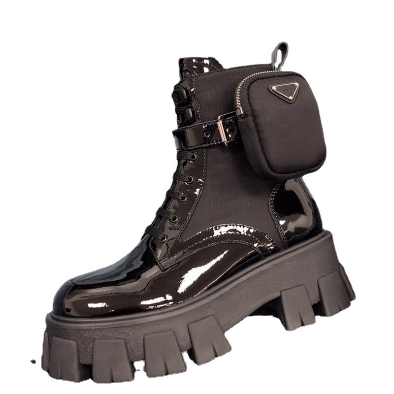 New Thick-soled High-rise Sponge Cake Leather British Martin Boots
