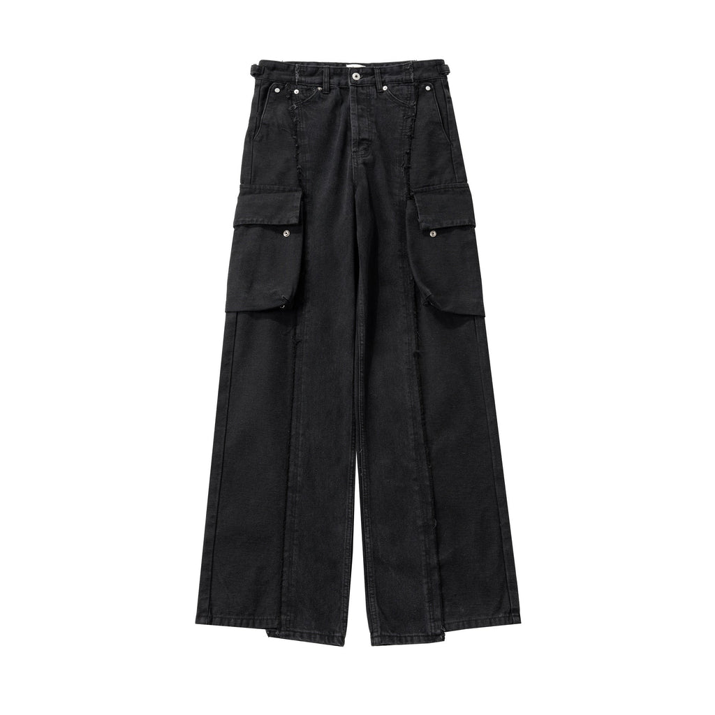 High Street American Stitching Cargo Jeans Loose
