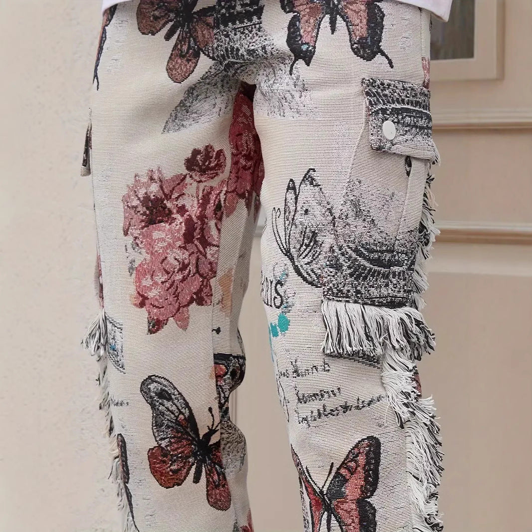Animal Digital Printed Pants Men's Slim Fit