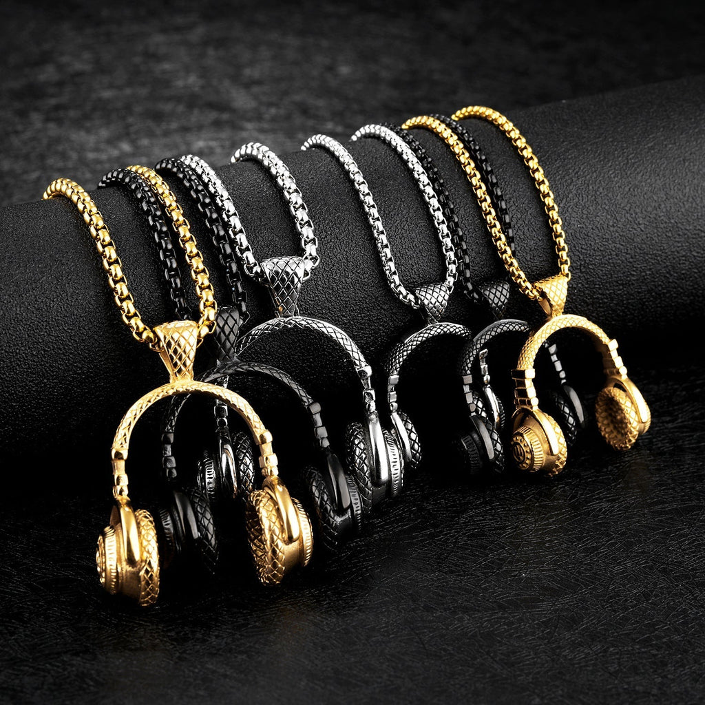 Music Headset Pendant Necklace