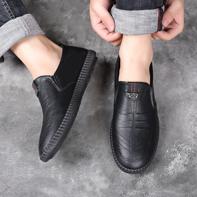 Spring And Summer Versatile Casual Middle-aged Men's Leather Shoes
