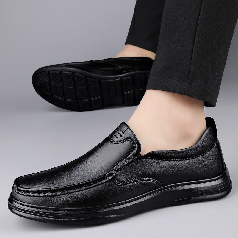 Outdoor Men's Breathable One Pedal Leather Shoes