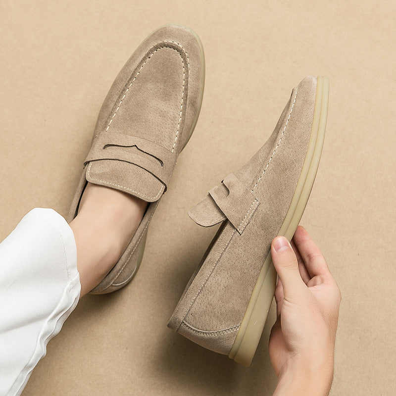 Men's Shoes Fashion Slip-on Plus Size Casual Leather Shoes