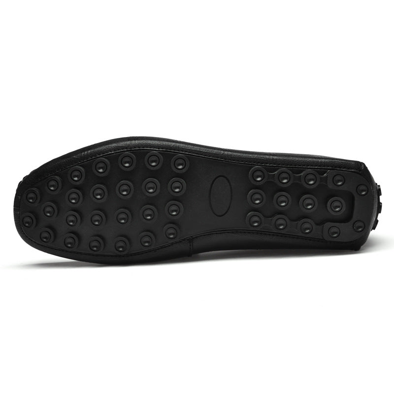 Summer New Leather Shoes Cowhide Gommino Increased 6CM Leisure