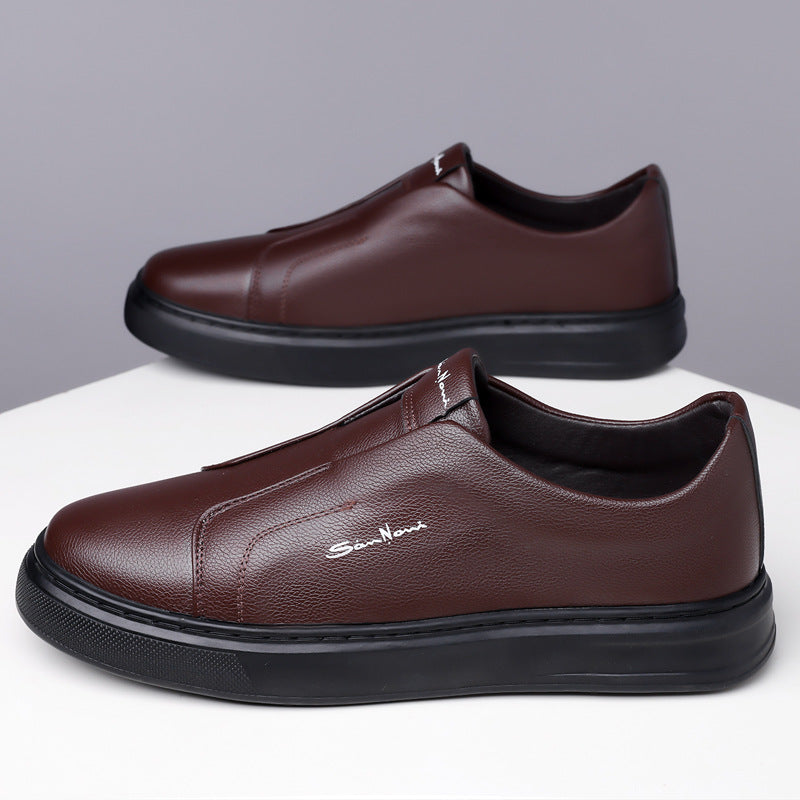 Casual And Comfortable Breathable Non-slip Trendy Soft Bottom Rubber Round Toe Flat Heel Slip-on Shoes
