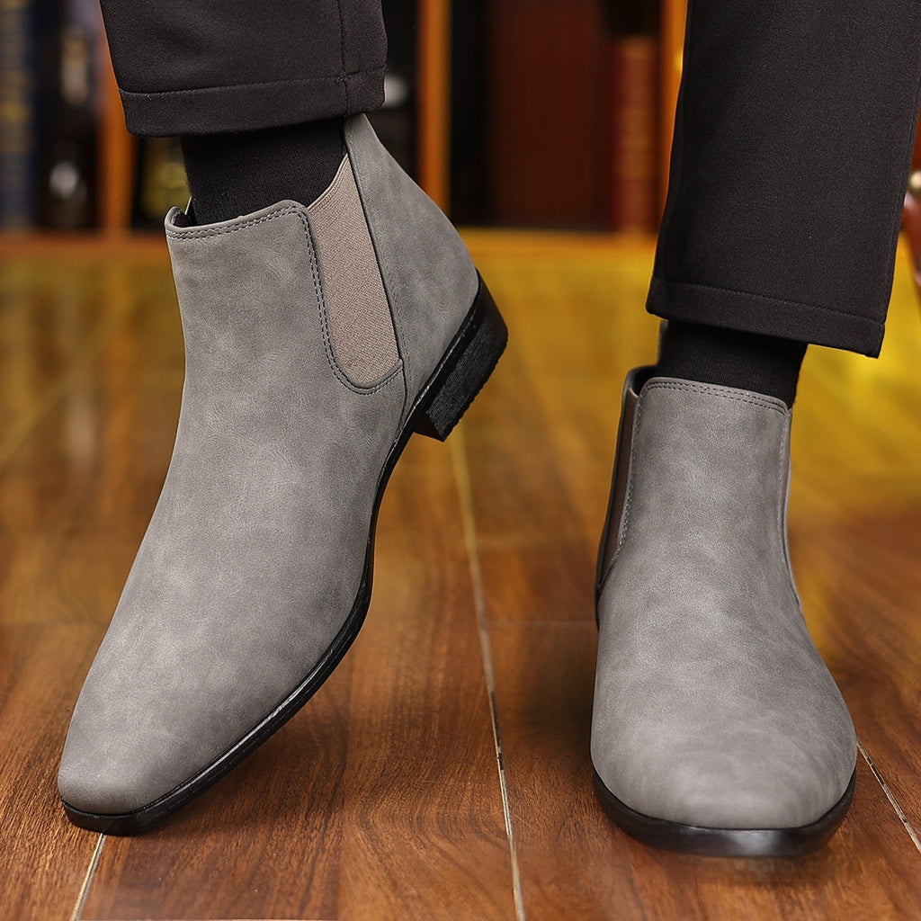 British Style Leather Boots Men's Plus Size