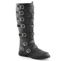 Low Heel Multiple Buckles High Leg Retro Boots