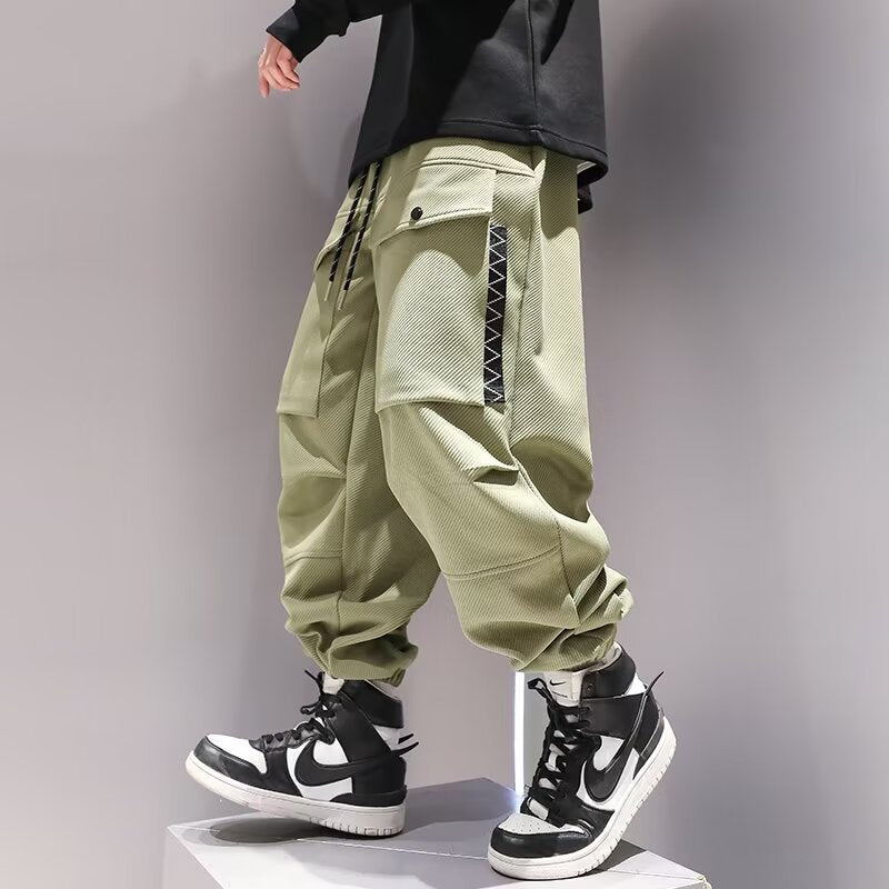 Plus-sized Plus-sized Fashion Brand Big Pocket Teen Pants