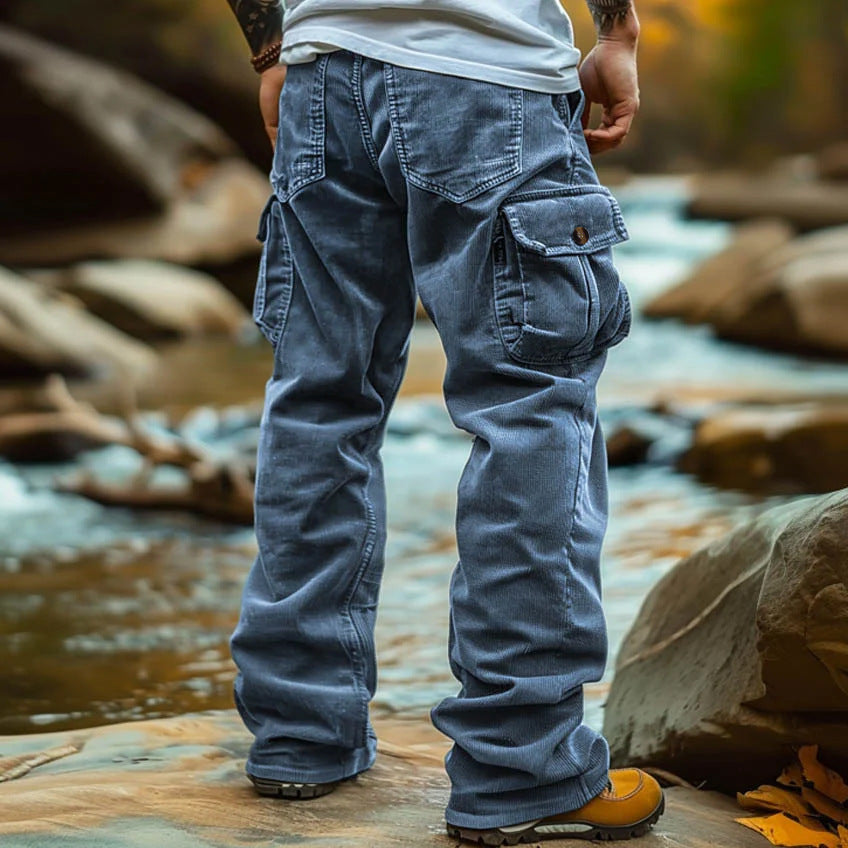 Retro Loose Cargo Three-dimensional Multi-pocket Casual Loose Trousers