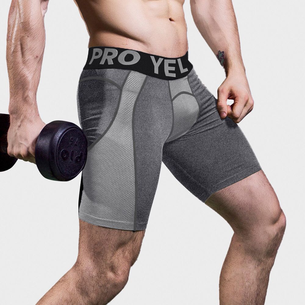 Sports Running Stretch Quick-drying Mesh Breathable Tight Shorts