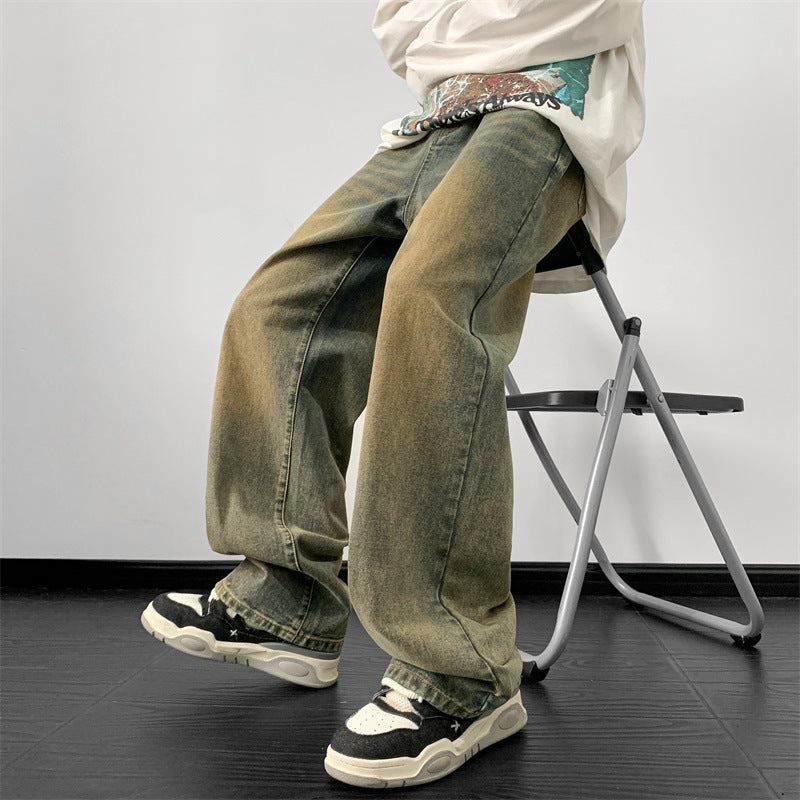 Mens Casual Straight-leg Workwear Pants