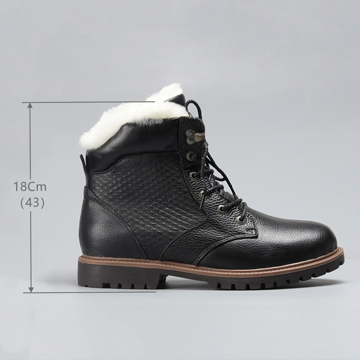Wool Inner Top Layer Cowhide Upper For Men
