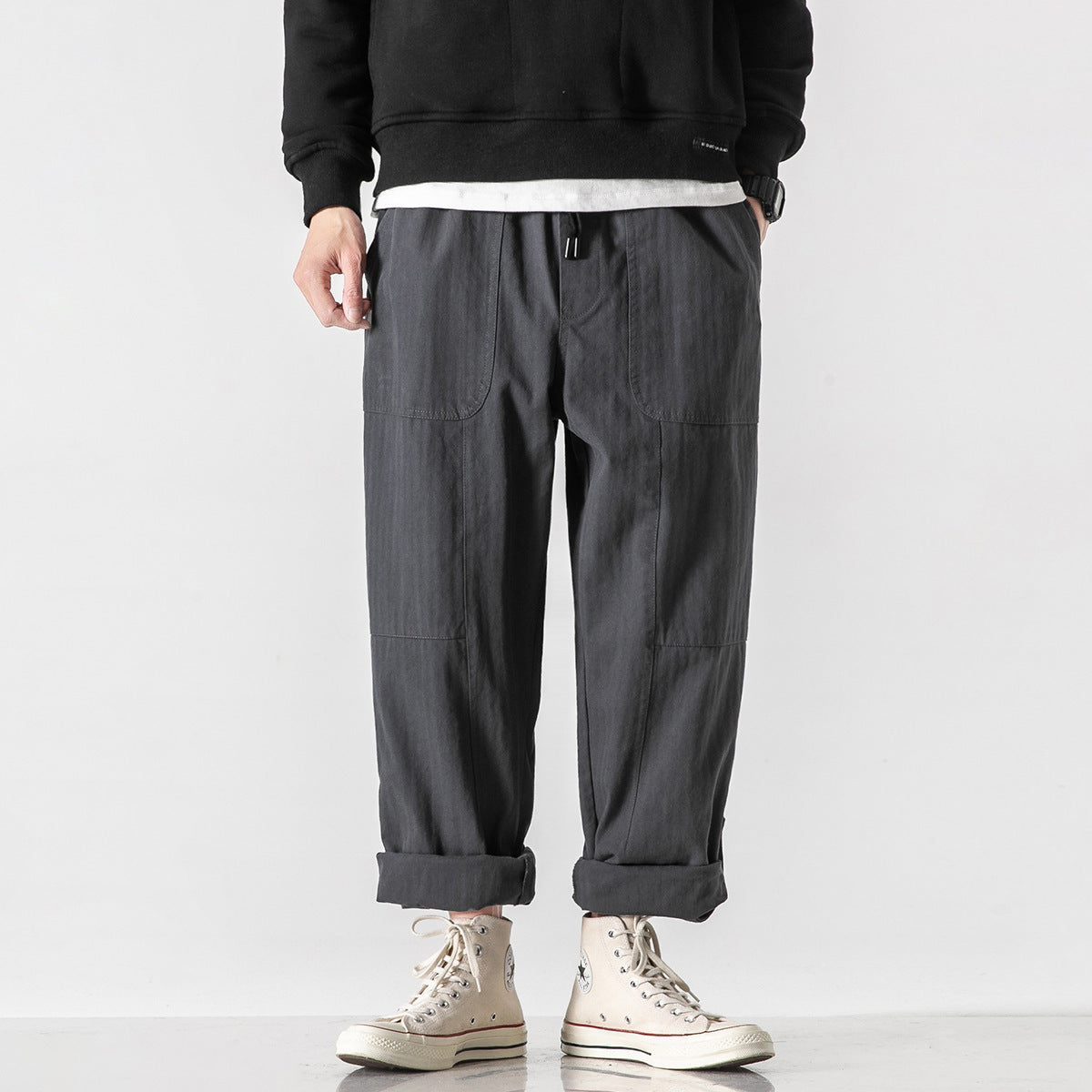 Men's Loose Straight Versatile Patchwork Casual Pants