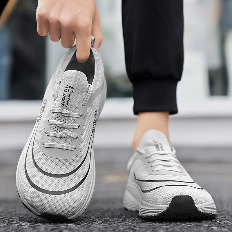 Wide Sole Flyknit Mesh Shoes Sports